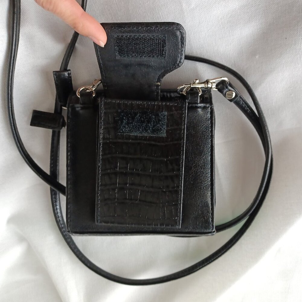 S O L D * Vintage 90s Y2K Western Mini Bag, 5x5 - Picture 9 of 12